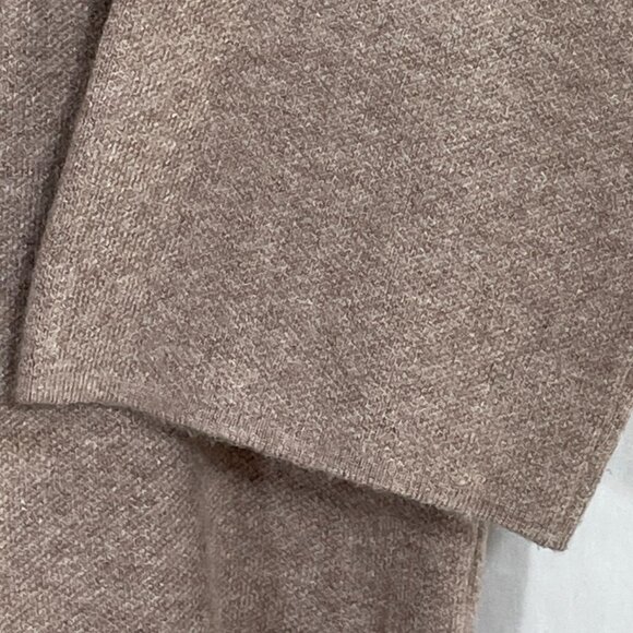 Rachel Zoe Oatmeal Beige Mock Neck Hi-Low 3/4 Sleeve Sweater M Neutral Basic - Picture 11 of 13